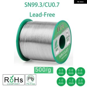 500G 1.1LB はんだワイヤー SN99.3 CU0.7 ロジンコア電気はんだ ROHS カスタムパーツ アクセサリー 交換用部品 互換品 - 0.5mm