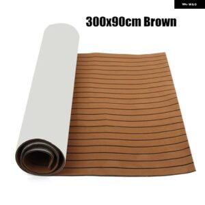 600-3000MM EVA フォームボートフローリングチークフォームデッキボート EVA フォームシート海洋フローリングチークボートヨットフロアカー - 300X90CM Brown