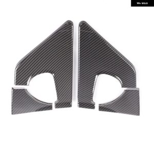 スマートフォーツー 2009-2015 ABS カーボンバックミラー トライアングルパネル カバー トリム ステッカー カーアクセサリー カスタムパー - carbon fiber