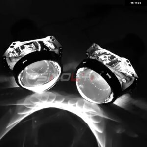 D1S D2S D3S D4S レンズ HELLA 3R バイキセノンプロジェクターライト ヘッドライト 3インチ RGB デビルアイライト カーアクセサリー カスタ - With White Devil
