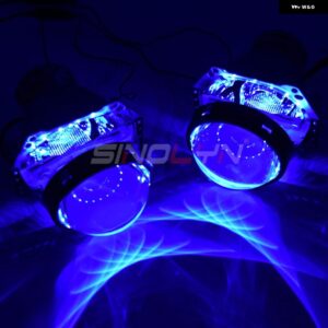 D1S D2S D3S D4S レンズ HELLA 3R バイキセノンプロジェクターライト ヘッドライト 3インチ RGB デビルアイライト カーアクセサリー カスタ - With Blue Devil