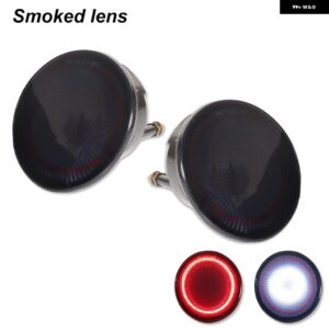 2-IN-1 LED リアバンパー リフレクターライト 1998-2005 VW ビートル レッドリアフォグドライビングホワイトリバースライト 機能 カスタム - Smoked Lens