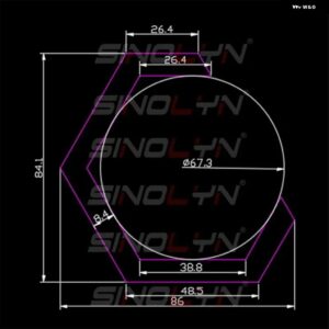 LED 六角ハロー RGB エンジェルアイ BLUETOOTH 互換アプリライト リングヘッドライト 多色ライト カーアクセサリー カスタムパーツ アクセ - 86mm x 2pcs