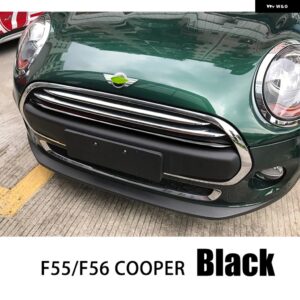 ミニ F55 F56 R60 車グリル エアアウトレットシェルストライプトリム カバー ステッカー フロントグリル ABS 装飾自動 カスタムパーツ アク - Cooper Black