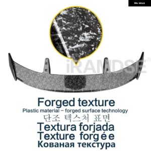 カーボンペイントスポイラー EXEED TXL テールフィン 2019-2024 ブラック車ルーフウイングタイプ TE アクセサリー カスタムパーツ アクセサ - Forged texture