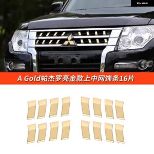 パジェロアクセサリー V87V93V95V97V98 セントラルネットインテークグリル トリム カバー パジェロ IO フルネット装飾ストリップ カスタム - A Gold