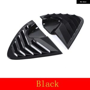 セアト レオン 2008-2012 ABS ブラック車リアサイドウィンドウ ブラインド装飾カバー ステッカー 車 外装 アクセサリー 2個 カスタムパーツ - black