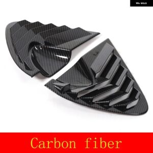 セアト レオン 2008-2012 ABS ブラック車リアサイドウィンドウ ブラインド装飾カバー ステッカー 車 外装 アクセサリー 2個 カスタムパーツ - carbon fiber