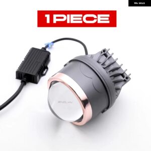 90ワット 3インチ 3000K + 6000K BI LED フォグランプ デュアルカラー LED カーレンズ 12500LUX フォグプロジェクターレンズカーアクセサリ - 1 fog lens