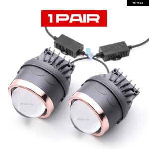 90ワット 3インチ 3000K + 6000K BI LED フォグランプ デュアルカラー LED カーレンズ 12500LUX フォグプロジェクターレンズカーアクセサリ - 2 fog lenses