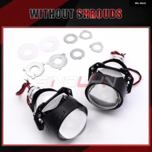 2.5インチ 4300K 6000K BI LED プロジェクターレンズヘッドライト H7 H4 H1 9005 9006 デビルアイ LED ヘッドランプ カーアクセサリー カス
