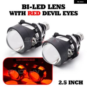 2.5インチ 4300K 6000K BI LED プロジェクターレンズヘッドライト H7 H4 H1 9005 9006 デビルアイ LED ヘッドランプ カーアクセサリー カス