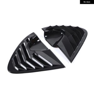 セアト レオン MK2 2008-2012 ABS カーボンリアウィンドウ トライアングル 外装 シャッターディフレクター装飾 ACCESSRORIES カスタムパー - black