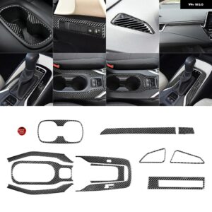 カローラ 2019 2020 アクセサリーカーボン 12個 フルインテリア スーツステッカー 装飾 カスタムパーツ アクセサリー 交換用部品 互換品 - 12pcs black RHD