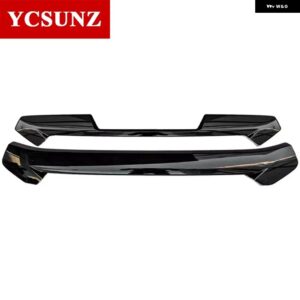 ABS フロントグリル トリム カバー いすゞ DMAX D-MAX 2020-23 V-CROSS AT35 SAFIR ピックアップトラックカースタイリングアクセサリー カ - Gloss Black