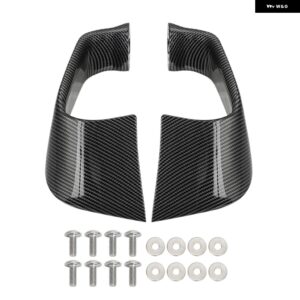 ブラック/カーボン空力ウイングレットスポイラー キット ヤマハ YZF-R1 YZF-R1M 2015-2022 2021 2017+ フェアリングフランクスポイラー カ - Carbon Fiber