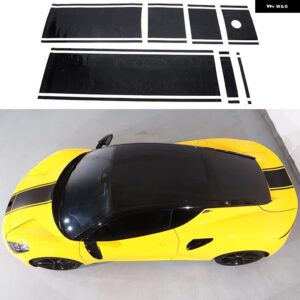 ロータス EMIRA 2021-23 フロントフードリアトランクストライプデカールステッカー 自動車レースボディストライプデカール カスタムパーツ - black
