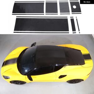 ロータス EMIRA 2021-23 フロントフードリアトランクストライプデカールステッカー 自動車レースボディストライプデカール カスタムパーツ - Carbon fibre
