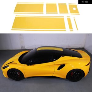 ロータス EMIRA 2021-23 フロントフードリアトランクストライプデカールステッカー 自動車レースボディストライプデカール カスタムパーツ - Yellow