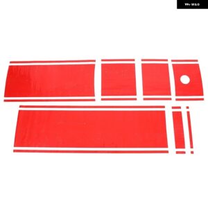 ロータス EMIRA 2021-2023 ボンネットルーフテールステッカー ロングストリップグラフィックビニールフィルムトリム デカールアクセサリー - red