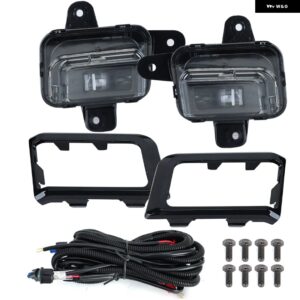 2X フロント LED フォグライト GMC シエラ 1500 2022 2023 2024 ドライビングランプ 配線ヘッドライト フォグランプ カバー フレームキット - 1 set pastic