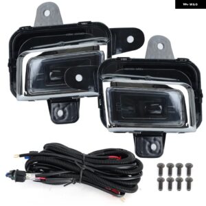 2X フロント LED フォグライト GMC シエラ 1500 2022 2023 2024 ドライビングランプ 配線ヘッドライト フォグランプ カバー フレームキット - 1 set chrome