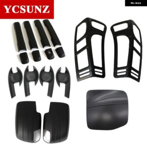 2012-2019 ABS フルキットセット いすゞ DMAX 2012-19 アクセサリーハンドルミラー ライト カバー カスタムパーツ アクセサリー 交換用部品 - black