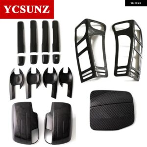 2012-2019 ABS フルキットセット いすゞ DMAX 2012-19 アクセサリーハンドルミラー ライト カバー カスタムパーツ アクセサリー 交換用部品 - new carbon fiber