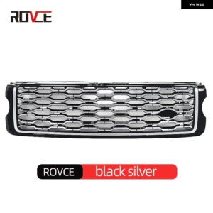 スタイル フロントバンパー アッパー メッシュ グリル LAND ROVER RANGE ROVER VOGUE L405 2013-2017 2018-2022 スタイルにアップグレード - Black silver