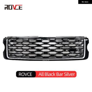 スタイル フロントバンパー アッパー メッシュ グリル LAND ROVER RANGE ROVER VOGUE L405 2013-2017 2018-2022 スタイルにアップグレード - black silver bar