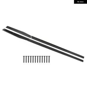 RZ スタイルサイドスカートエクステンションロッカーウィングレットスプリッタースポイラー リップ VW MK7 MK7.5 GTI R R-LINE 2013-2020 - black