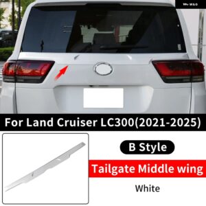 2021-2024 ランドクルーザー 300 スポーツミドルウィング LC300 固定風テール装飾アクセサリーに適用 カスタムパーツ アクセサリー 交換用 - B style white