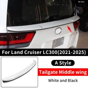 2021-2024 ランドクルーザー 300 スポーツミドルウィング LC300 固定風テール装飾アクセサリーに適用 カスタムパーツ アクセサリー 交換用 - A style white black