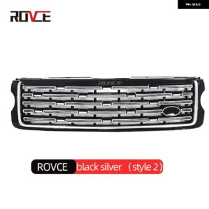 アッパーメッシュグリル アクセサリー LAND ROVER RANGE ROVER VOGUE L405 2013-2017 2023 スタイルフロントバンパー グリル にアップグレー - black silver 2