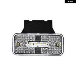 10個 トラック サイドライト貨物サイドライト 24V サイド マーカー トレーラー寸法クリアランスランプ赤白アンバー - WHITE