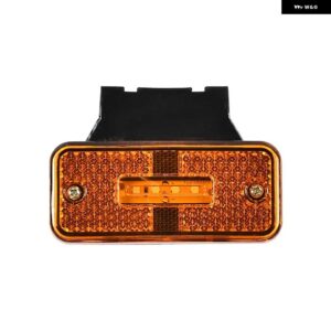 10個 トラック サイドライト貨物サイドライト 24V サイド マーカー トレーラー寸法クリアランスランプ赤白アンバー - Amber