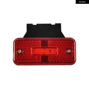 10個 トラック サイドライト貨物サイドライト 24V サイド マーカー トレーラー寸法クリアランスランプ赤白アンバー - Red