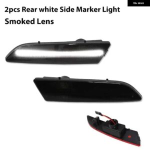 クライスラー クロスファイア 38200 フロント/リアバンパー サイド マーカー インジケータライトアンバー/ホワイト/レッド LED 12V - 2pc Rear white