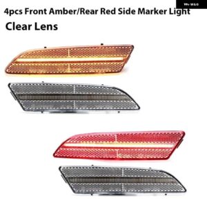 クライスラー クロスファイア 38200 フロント/リアバンパー サイド マーカー インジケータライトアンバー/ホワイト/レッド LED 12V - 4pc Front Rear5