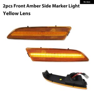 クライスラー クロスファイア 38200 フロント/リアバンパー サイド マーカー インジケータライトアンバー/ホワイト/レッド LED 12V - 2pc Front Amber6