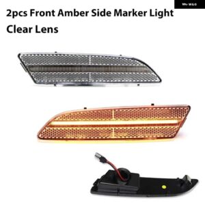 クライスラー クロスファイア 38200 フロント/リアバンパー サイド マーカー インジケータライトアンバー/ホワイト/レッド LED 12V - 2pc Front Amber8