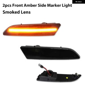 クライスラー クロスファイア 38200 フロント/リアバンパー サイド マーカー インジケータライトアンバー/ホワイト/レッド LED 12V - 2PC Front Amber