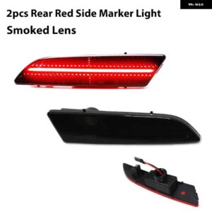 クライスラー クロスファイア 38200 フロント/リアバンパー サイド マーカー インジケータライトアンバー/ホワイト/レッド LED 12V - 2PC Rear Red