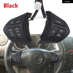 スズキ カー グランドビターラ 2005-2015 /ブラック/カーボン/ピアノブラックステアリング ホイールクルーズボタン スイッチ - black