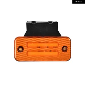 10個 LED トレーラークリアランスライト 12V 24V トラック ストロボライト ブラケット キャラバンサイドポジション信号ランプ赤白アンバー - Amber