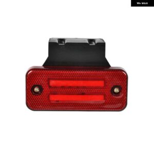 10個 LED トレーラークリアランスライト 12V 24V トラック ストロボライト ブラケット キャラバンサイドポジション信号ランプ赤白アンバー - Red