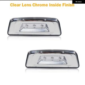 ケンワース T680 T700 T880 ピータービルト 567セット バックアクスルモデルアンバー LED 車フロントサイド マーカー ライトホイールアーチライト - Clear Lens
