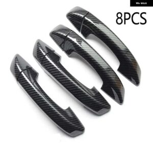 VW ゴルフ 6 MK6 2009-2013 ステッカー カーボンクロームブラック外装ドア ハンドル モールドカバー トリム装飾 - Normal Carbon