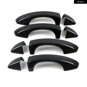 VW ゴルフ 7 MK7 MK7.5 2014-2019 ステッカー カーボンクロームブラック外装ドア ハンドル モールドカバー トリム - Normal Carbon