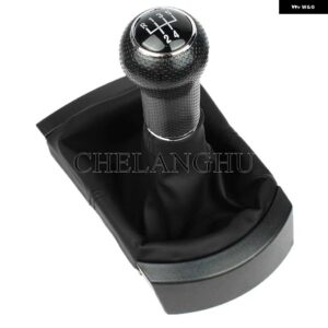 シート イビサ 37530 スタイリング 5/6 スピードギア スティックシフトノブと PU レザーブーツ - 5 Speed Black